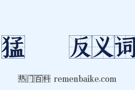 猛趫趫反义词是什么意思的图片